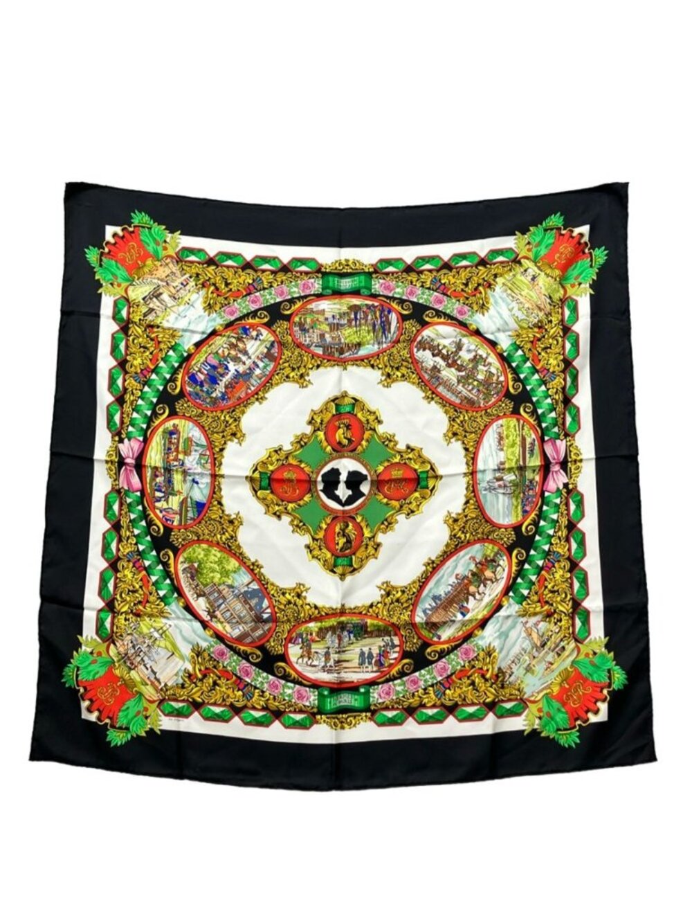 Hermes Scarf Carre 90 Silk 100% L'entente Cordiale